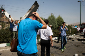 تصاویر سقوط هواپیمای مسافربری در تهران